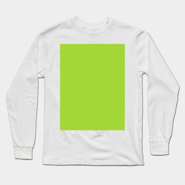 preppy modern summer spring pastel mint Lime Green Long Sleeve T-Shirt by Tina